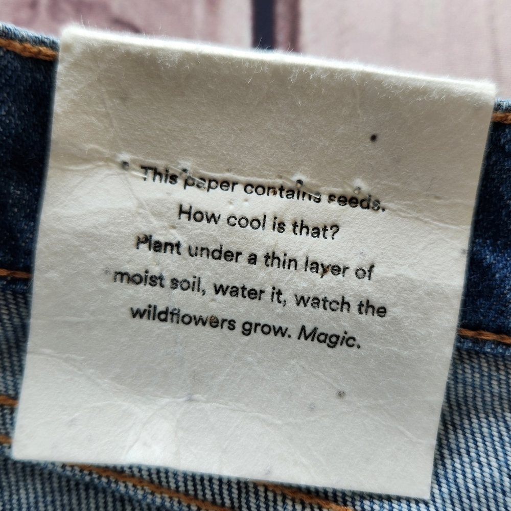 NWT Hatch "The Crop Under Belly Kick Flare" Cropped Jeans Blue Maternity Size 32 - Picture 8 of 14